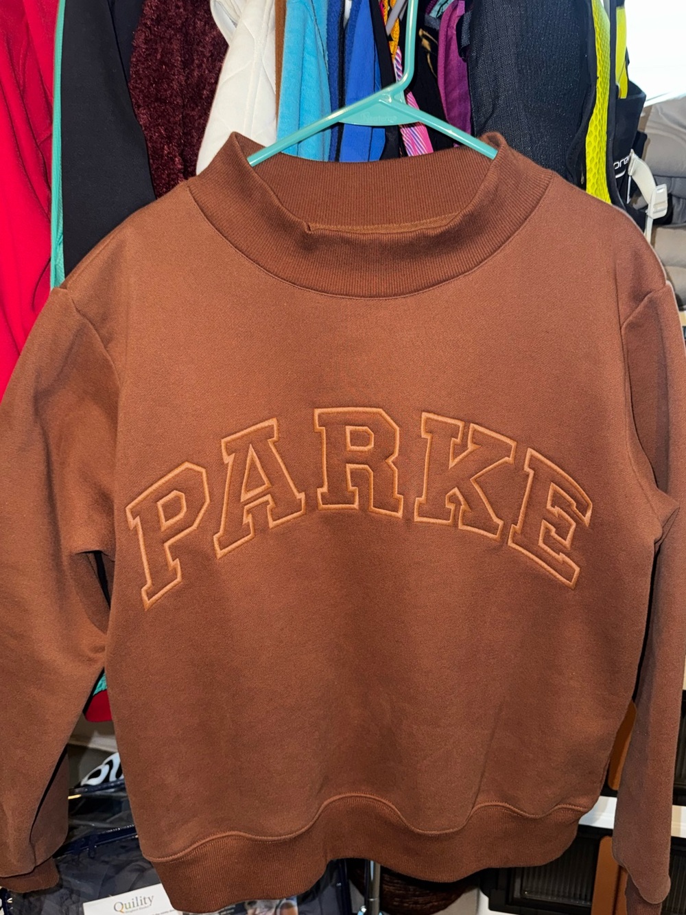 PARKE Monochrome Varsity Mockneck - Picture 3 of 5